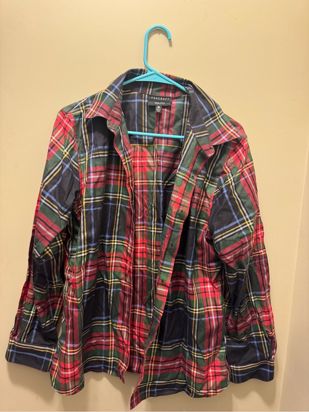 Foxcroft Red Multi Plaid Button-Front Shirt Jacket